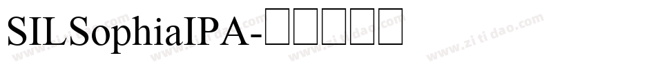 SILSophiaIPA字体转换