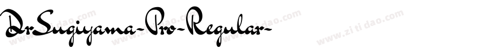 DrSugiyama-Pro-Regular字体转换