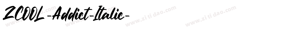 ZCOOL-Addict-Italic字体转换
