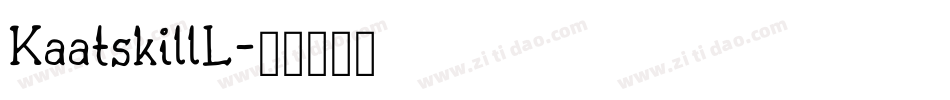 KaatskillL字体转换