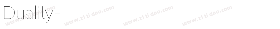Duality字体转换