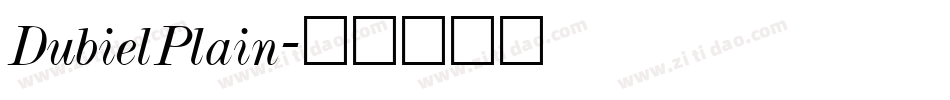 DubielPlain字体转换