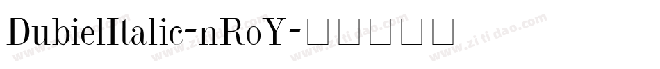 DubielItalic-nRoY字体转换