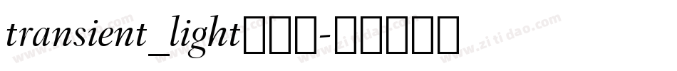 transient_light转换器字体转换