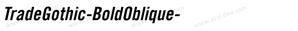 TradeGothic-BoldOblique字体转换