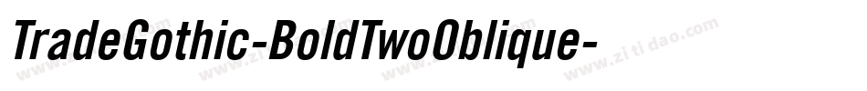 TradeGothic-BoldTwoOblique字体转换