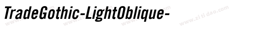 TradeGothic-LightOblique字体转换