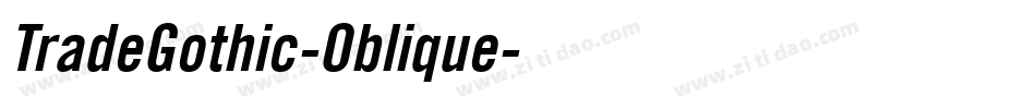 TradeGothic-Oblique字体转换