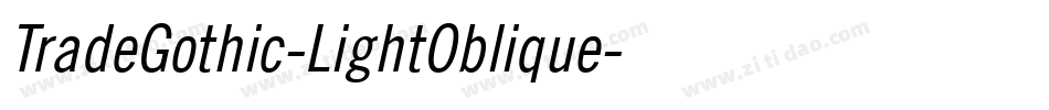 TradeGothic-LightOblique字体转换