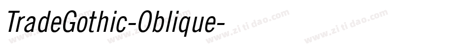 TradeGothic-Oblique字体转换