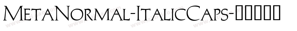 MetaNormal-ItalicCaps字体转换