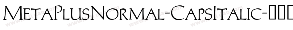 MetaPlusNormal-CapsItalic字体转换