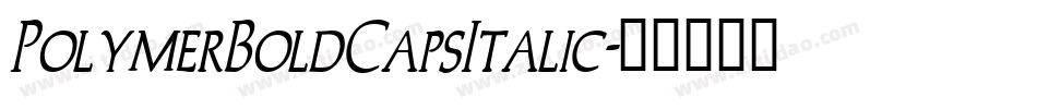PolymerBoldCapsItalic字体转换