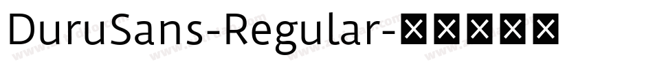 DuruSans-Regular字体转换