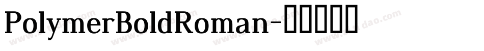 PolymerBoldRoman字体转换