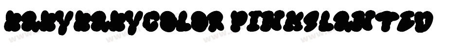 BabyBabyColor-PinkSlanted字体转换