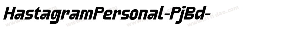 HastagramPersonal-PjBd字体转换