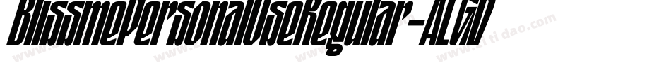 BlissmePersonalUseRegular-ALGDx字体转换