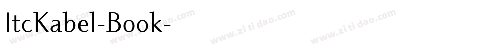 ItcKabel-Book字体转换
