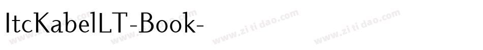 ItcKabelLT-Book字体转换