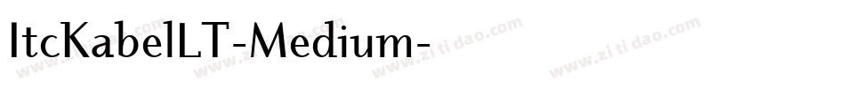 ItcKabelLT-Medium字体转换