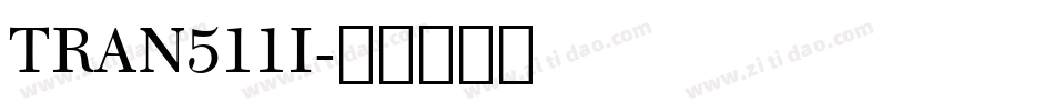 TRAN511I字体转换