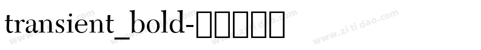 transient_bold字体转换