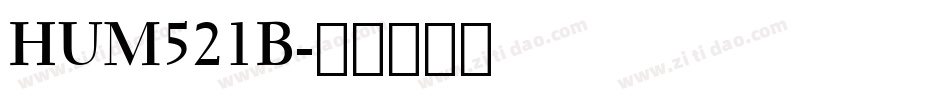 HUM521B字体转换