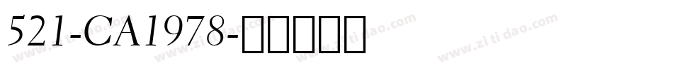 521-CA1978字体转换