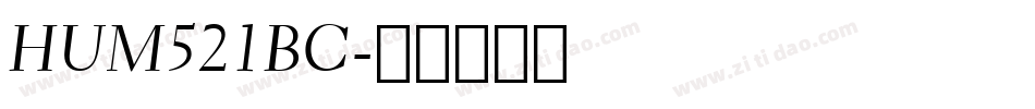 HUM521BC字体转换