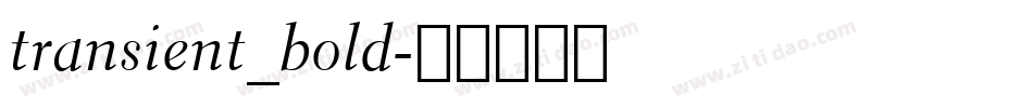 transient_bold字体转换