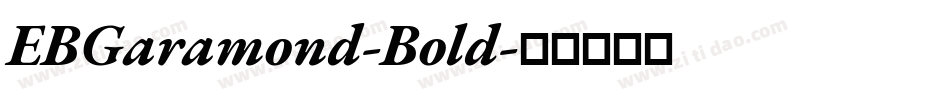 EBGaramond-Bold字体转换