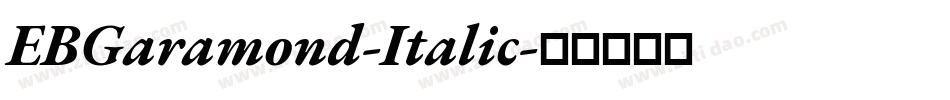 EBGaramond-Italic字体转换