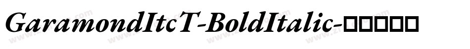 GaramondItcT-BoldItalic字体转换