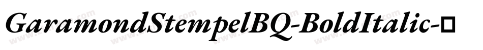 GaramondStempelBQ-BoldItalic字体转换