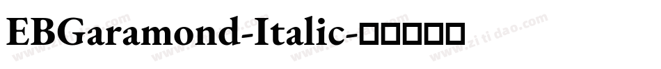 EBGaramond-Italic字体转换