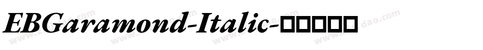 EBGaramond-Italic字体转换