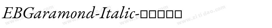 EBGaramond-Italic字体转换