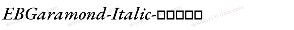 EBGaramond-Italic字体转换