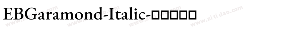 EBGaramond-Italic字体转换