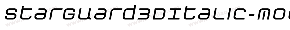 StarGuard3DItalic-MoEr字体转换