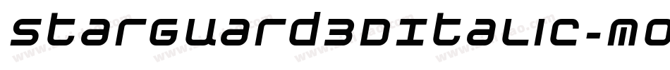 StarGuard3DItalic-MoEr字体转换