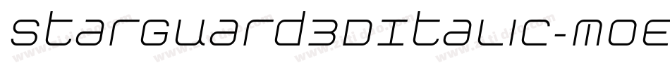 StarGuard3DItalic-MoEr字体转换