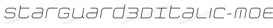 StarGuard3DItalic-MoEr字体转换