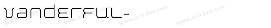 Vanderful字体转换