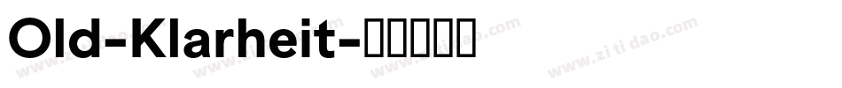 Old-Klarheit字体转换