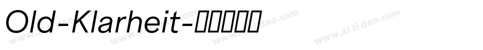 Old-Klarheit字体转换