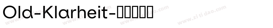 Old-Klarheit字体转换