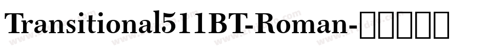 Transitional511BT-Roman字体转换