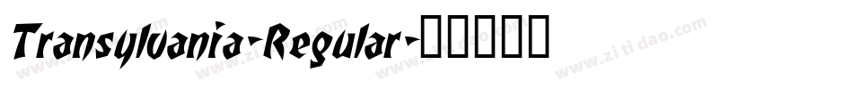 Transylvania-Regular字体转换